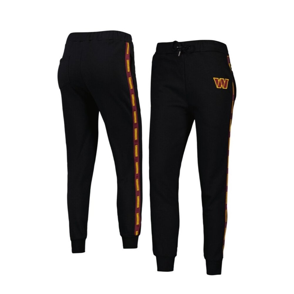 Washington Commanders Jogger Sweatpants By The Wild Collective Black W Logo & Si